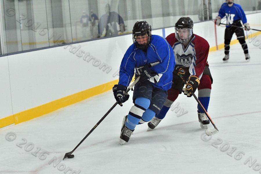 Wheaton College Men\'s Ice Hockey vs Middlesex Community College. - Photo By: KEITH NORDSTROM